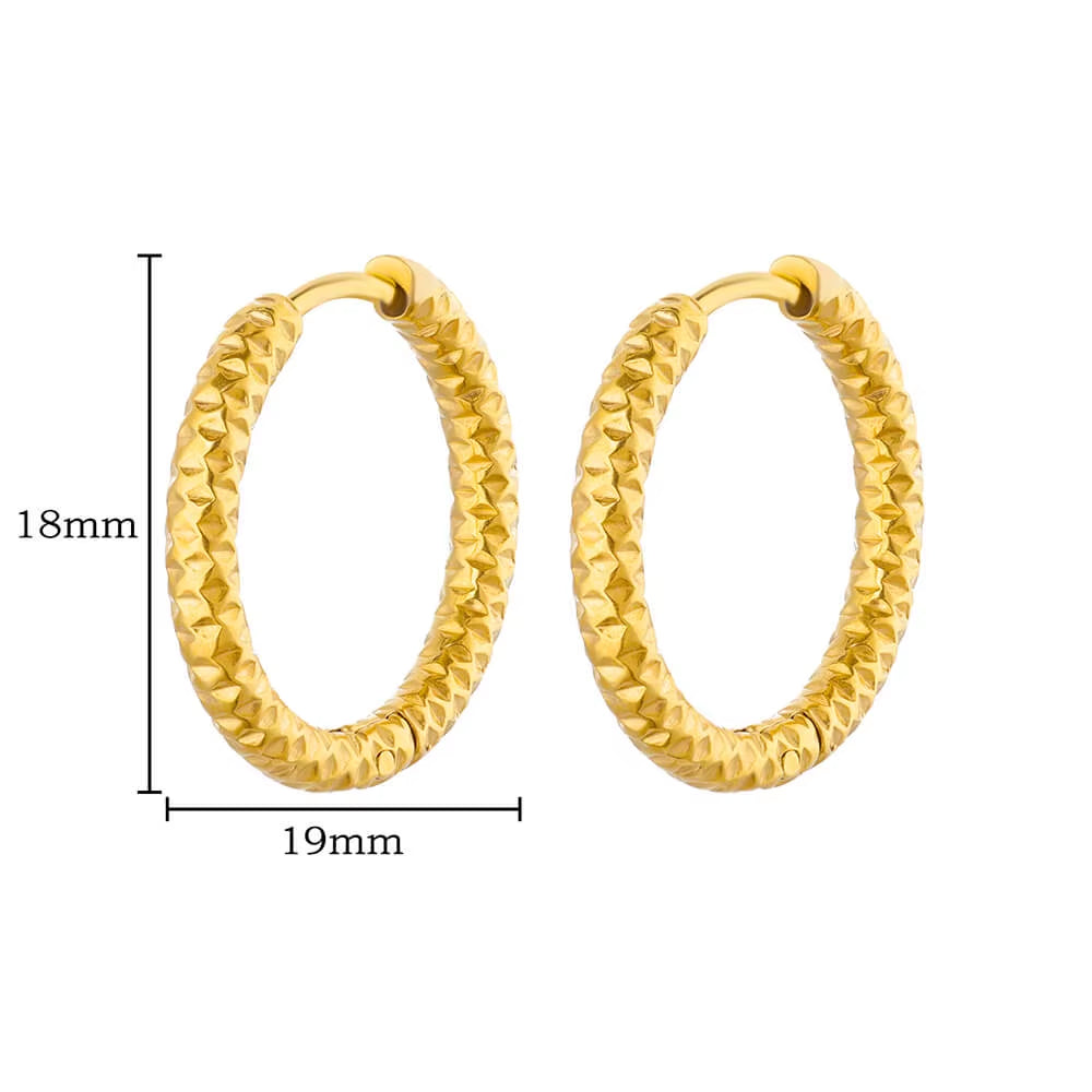 U Shape Hoop Earrings for Women Smooth Gold Color Stainless Steel Earrings Female Classic Statement Wedding Ear Jewelry Aretes